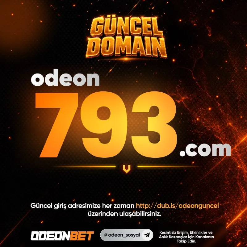 Odeonbet Telegram: ✅ Domain adresimiz güncellenmiştir! 🔓 Güvenliğiniz için bu adresi kullanınız…