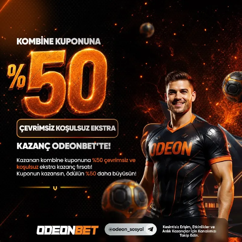 Odeonbet Telegram: ⚽️ %50’ye Varan Kombine Bonus OdeonBet’te! 🚀 Kombine kuponunu hazırla…