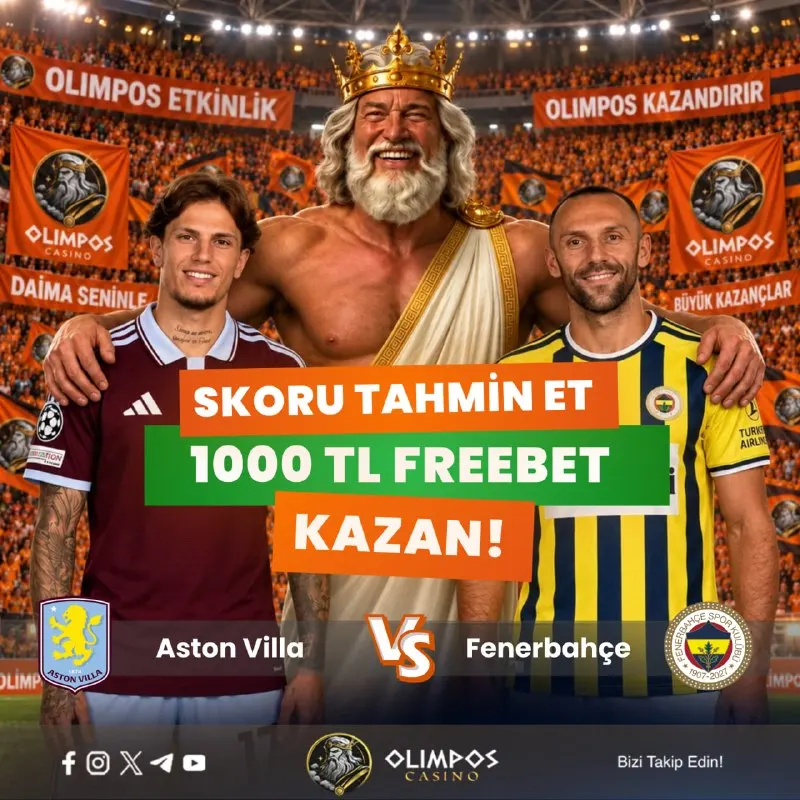 Olimpos Casino Telegram: 🤍 OLİMPOS KAÇ GOL OLUR YARIŞMASI 🏴 Aston Villa vs Fenerbahçe 💙 🏴…