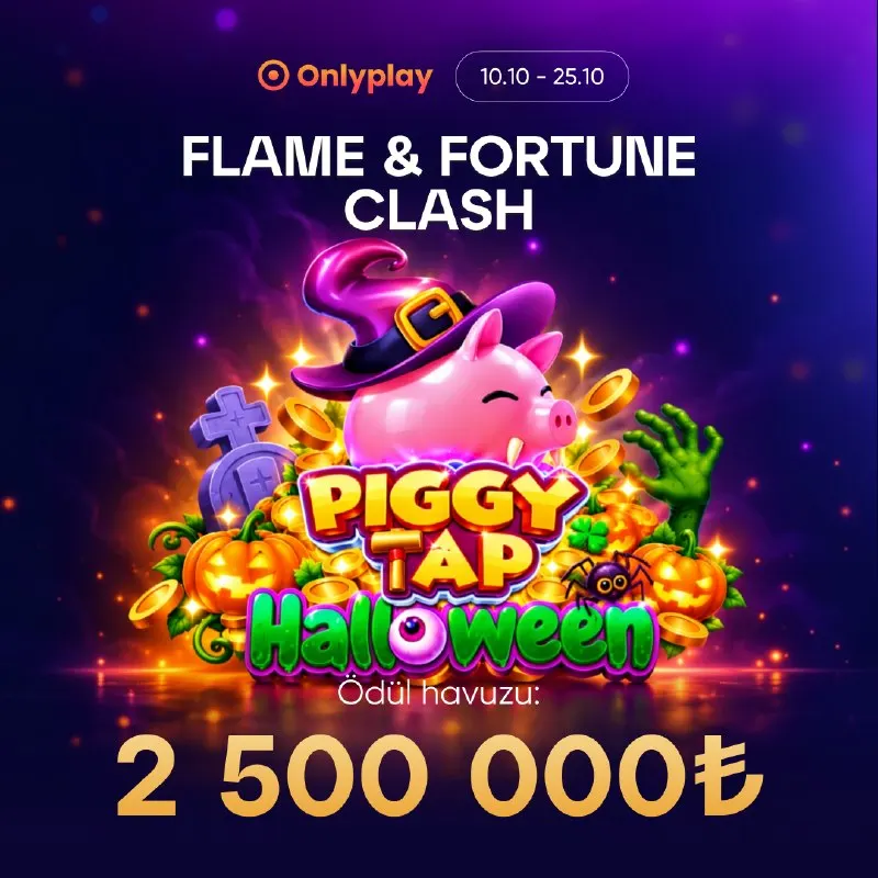 Olymp Casino Telegram: 🔥 2 500 000 TRY ÖDÜL SENİ BEKLİYOR! Flame & Fortune Clash başladı! ⭐ 10-25 Ekim…