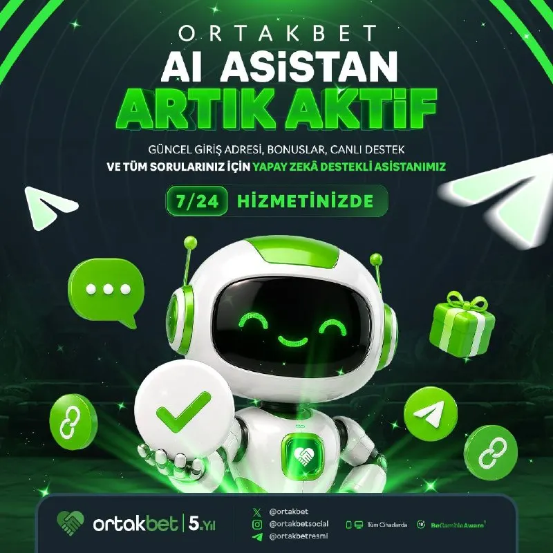Ortakbet Telegram: 🤖 🤩🤩🤩🤩🤩🤩🤩🤩 AI ASİSTAN ARTIK AKTİF! 💚 ⚡Güncel giriş adresi, bonuslar…