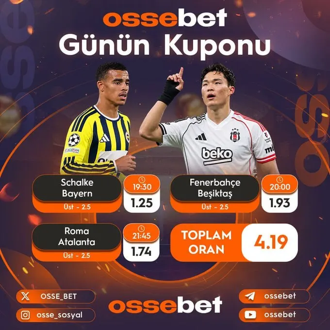 Ossebet Telegram: 🏆 Ossebet Günün Kuponu ⏱19.30 🇩🇪 Schalke 🇩🇪 Bayern 🇩🇪 ⏱20.00 🇹🇷 Fenerbahçe 🇹🇷…