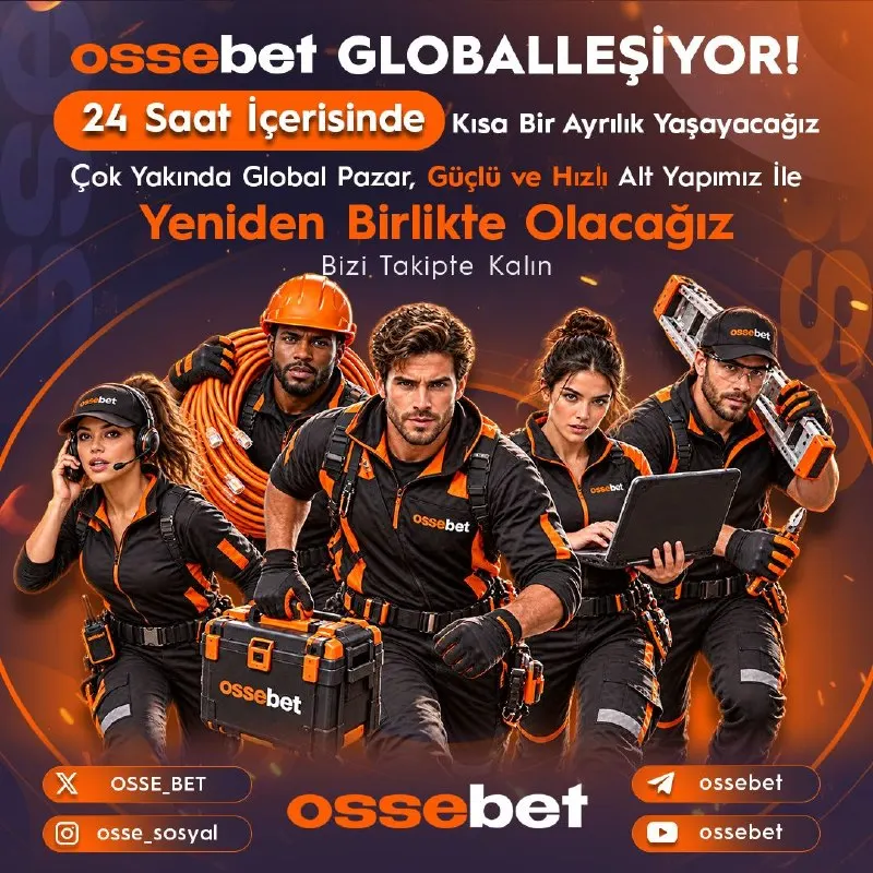 Ossebet Telegram: ✨ OSSEBET GLOBALLEŞİYOR ✅ Ossebet, bir süreliğine kapsamlı bir altyapı yenileme…