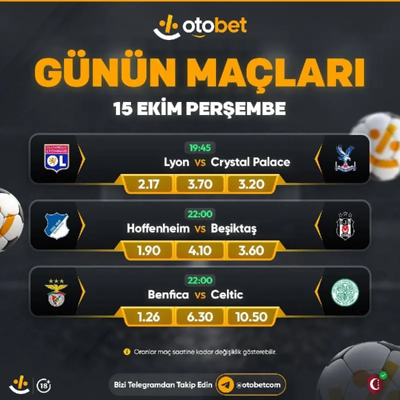 Otobet Telegram: 💛💛💛💛💛💛💛💛💛💛 ⚽ Otobet'te Futbol Heyecanı Hız Kesmeden Devam Ediyor! 💰 Sıcak…