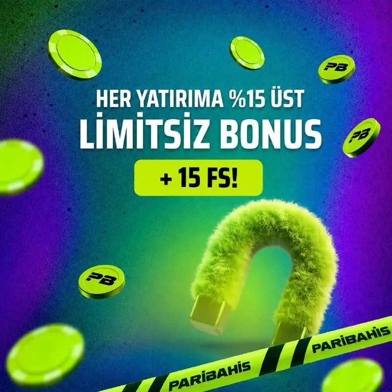 Paribahis Telegram: 🎁 HER YATIRIMA %15 BONUS + 15 FREE SPIN! 🎁 💳 Bonus Oranı: %15 (Üst Limitsiz!) ♾…
