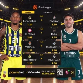 Parmabet Telegram: 🏀 EuroLeague'de Günün Maçlarında En Yüksek Oranlar Parmabet'te Sizleri…