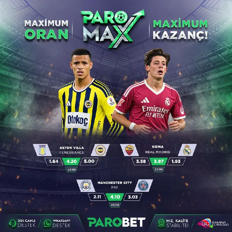Parobet Telegram: ⬆️ #ParoMax Oranlarıyla Günün En Zorlu Maçları ⬇️ 🕒 22:00 - Aston Villa ⚔️…