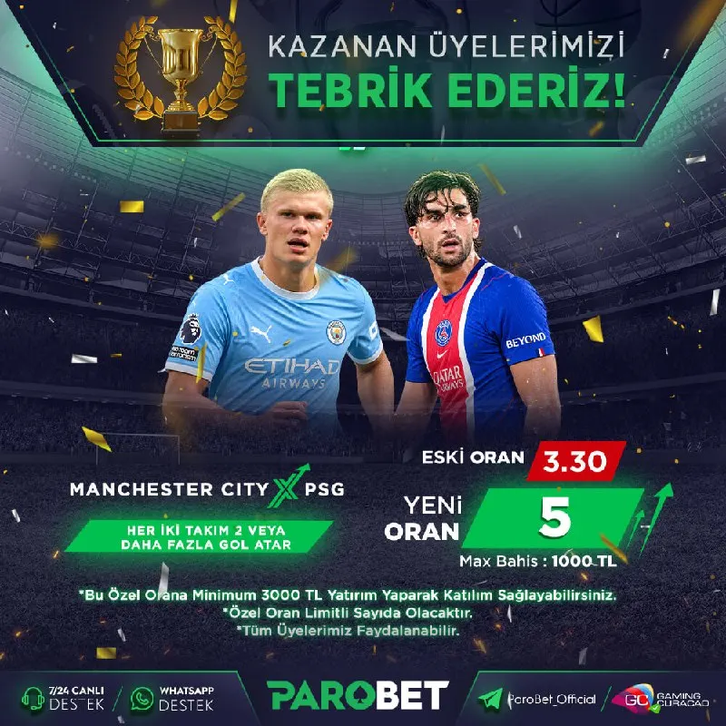 Parobet Telegram: 💲 ParoMax İle Kazanmak İşte Bu Kadar Kolay❗️ 👏 TAM 5.00 Oranlı Günün Teklisi…