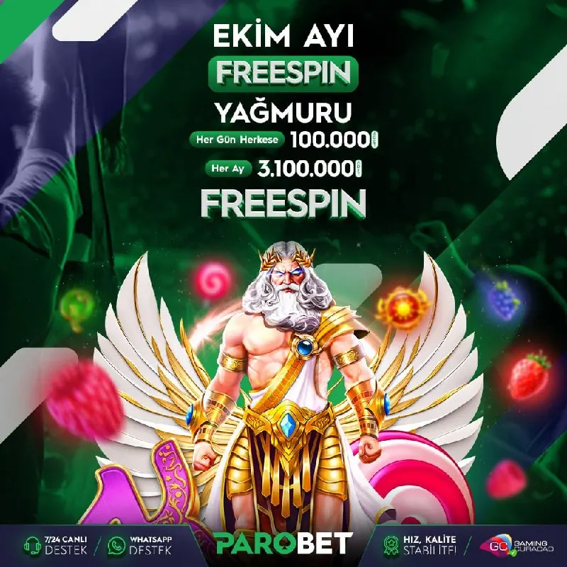Parobet Telegram: ⛈ ParoBet & Pragmatic Play Ortaklığıyla Ekim Ayı Freespin Yağmuru Başladı ‼️ 🔥…