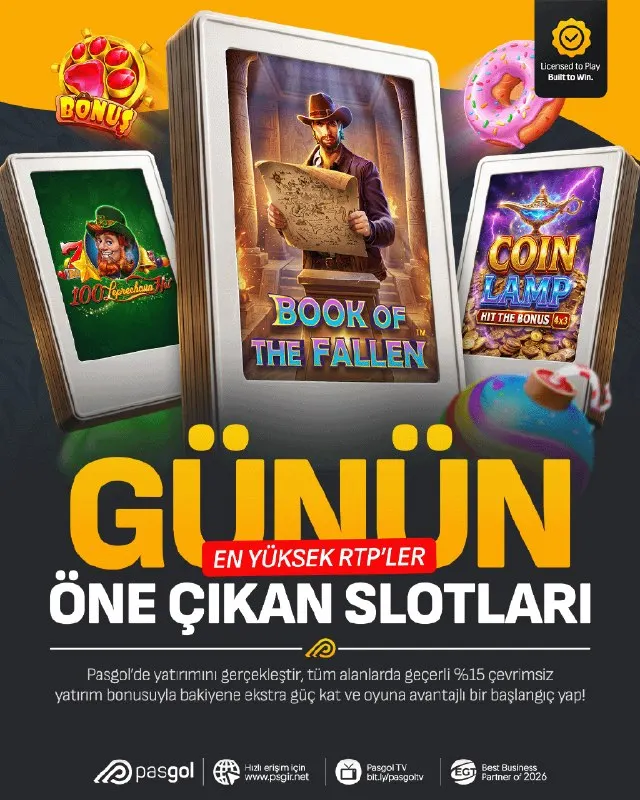 Pasgol Telegram: 🎰 PASGOL’DE SLOT KEYFİ BAŞLIYOR! 🔥 Birbirinden farklı temalar, renkli dünyalar…
