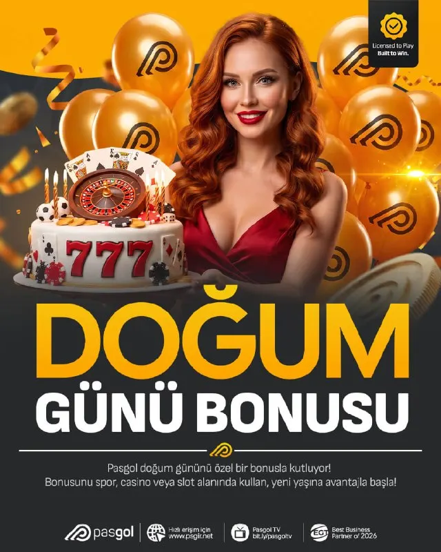 Pasgol Telegram: 🎂🎁 DOĞUM GÜNÜNDE SÜRPRİZ PASGOL’DEN! 🥳 DOĞUM GÜNÜ BONUSU 🎉 Yeni yaşına…
