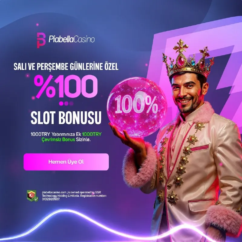 Piabella Casino Telegram: 👑 %100 Çevrimsiz Slot Bonusu PiaBella'da! ✔️ Her Salı ve Perşembe Günlerine…