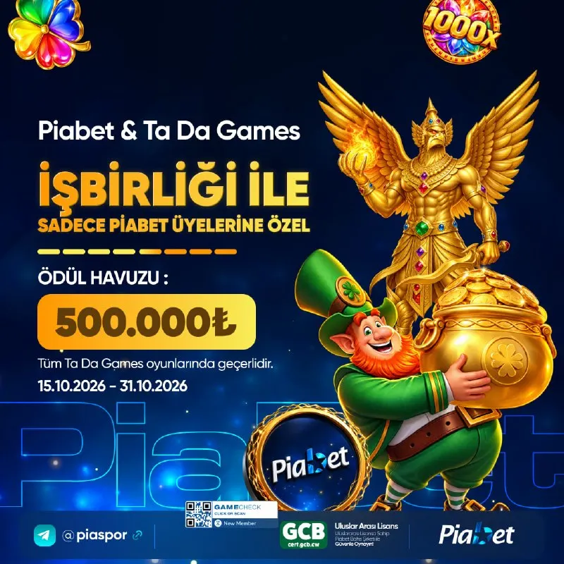 Piabet Telegram: 🔥 PİABET & TA-DA GAMES SLOT TURNUVASI!🔥 Sonbaharın en heyecanlı turnuvası…