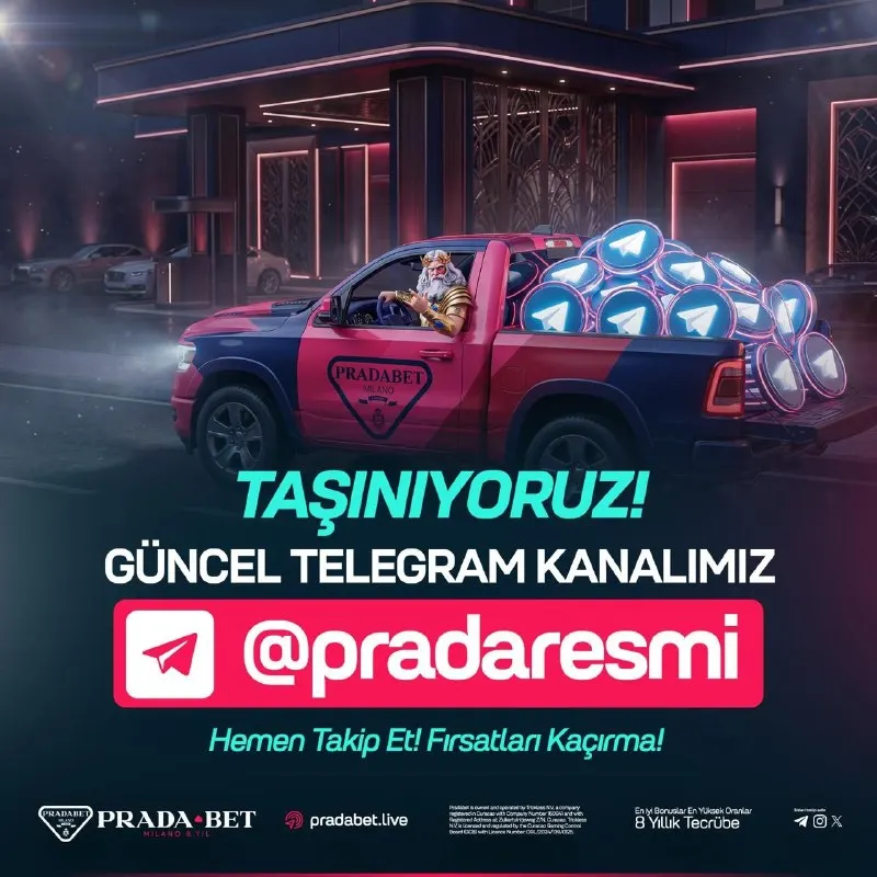 Pradabet Telegram: ❤️ Yeni Telegram Adresimize Taşınıyoruz! 8 yıllık tecrübemiz ve ayrıcalıklı…