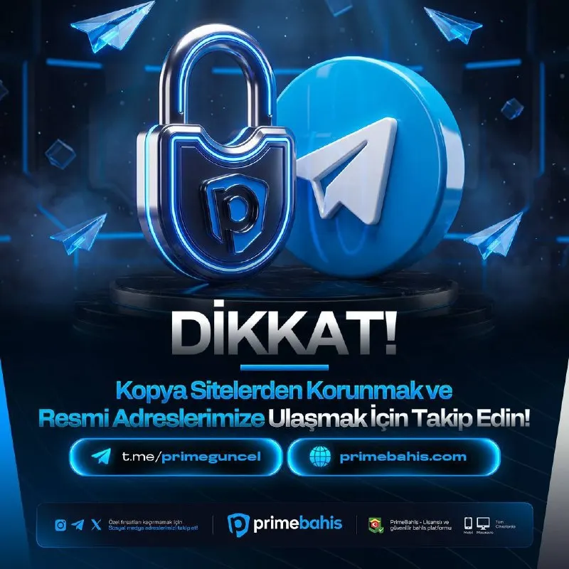 Primebahis Telegram: 🚨 DİKKAT! KOPYA SİTELERE GEÇİT YOK! 🚨 ❎Lütfen adımızı kullanan dolandırıcı…