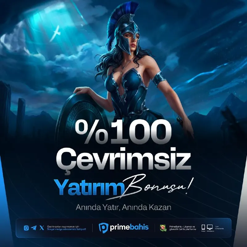 Primebahis Telegram: ⚡️GÜNE ÖZEL %100 BONUS AKTİF ⚡️ 💙 #Primebahis'te %100 Bonus İmkanı Sizlerle 💙 💙…