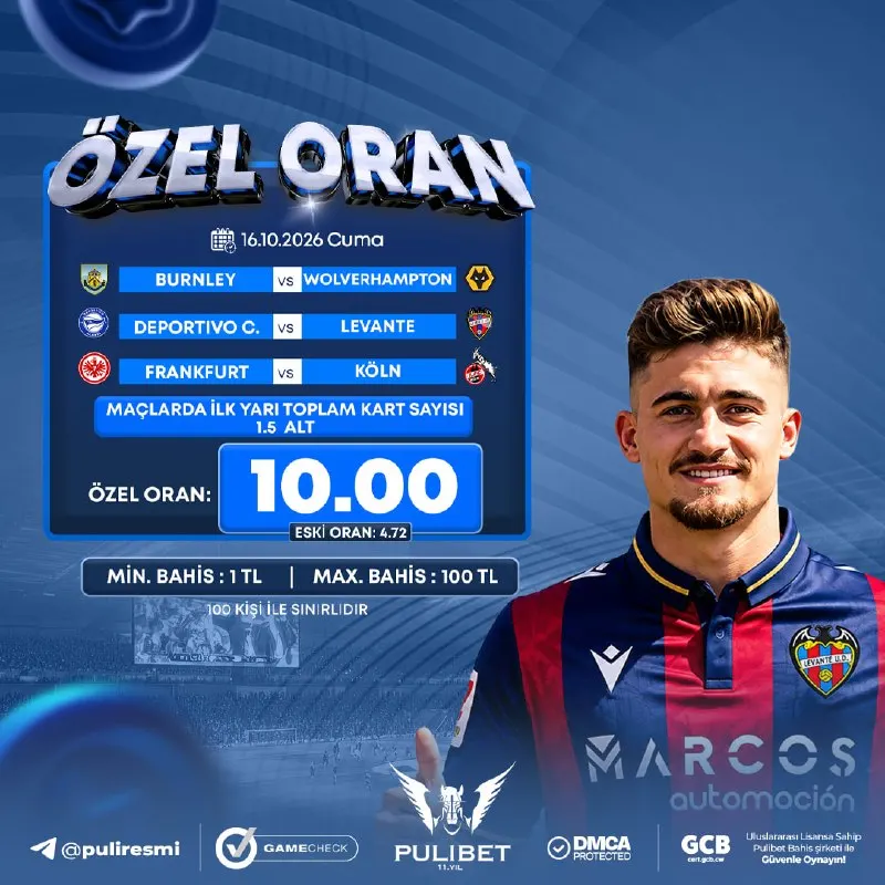 Pulibet Telegram: 🚨 ADMİN BUGÜN ORANIN FİŞİNİ ÇEKTİ: 🔢🔢❎🔢🔢 🔥Maçlarda İlk Yarı Toplam Kart Sayısı…