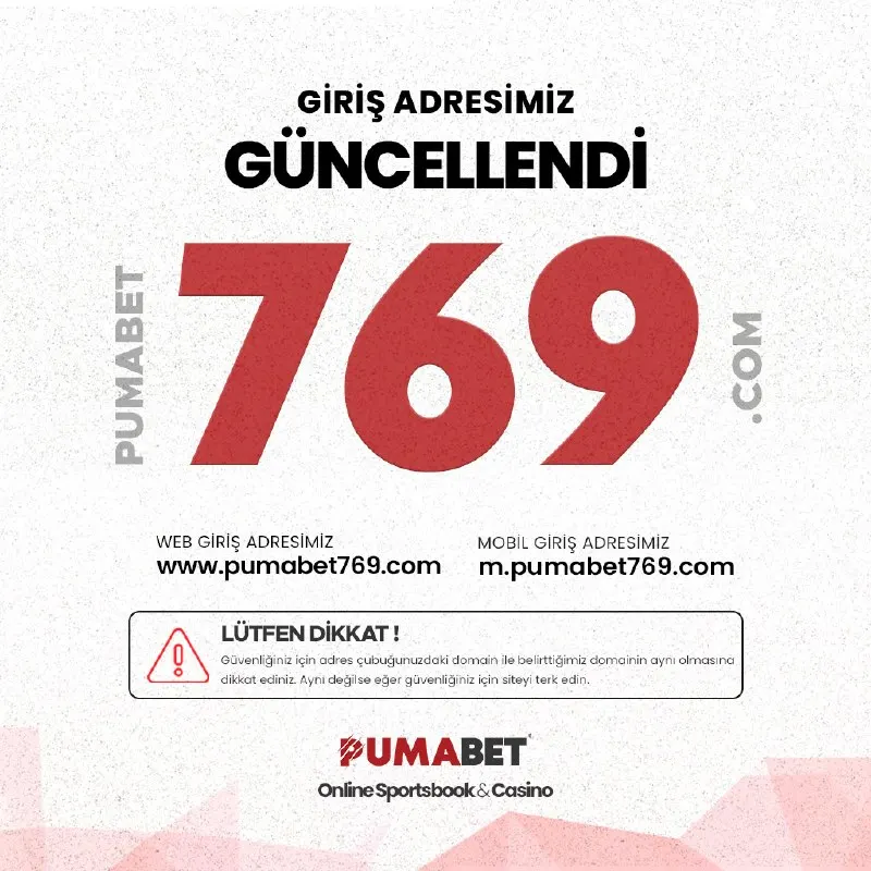 Pumabet Telegram: Değerli Üyelerimizin Dikkatine! Giriş adresimiz https://pumabet769.com olarak…