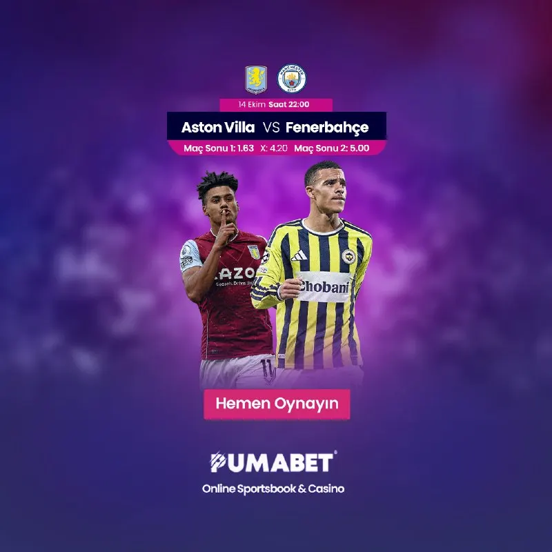 Pumabet Telegram: 🏟 22:00’de Avrupa randevusu 🏆 Şampiyonlar Ligi Aston Villa 🆚 Fenerbahçe…
