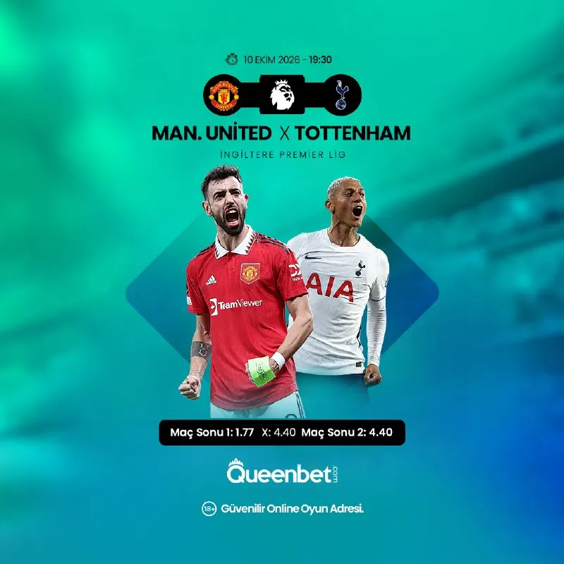 Queenbet Telegram: ⚽️ Premier Lig 6. Hafta ⏰ 19:30 Man United - Tottenham Biri oyunu kalabalıkla…