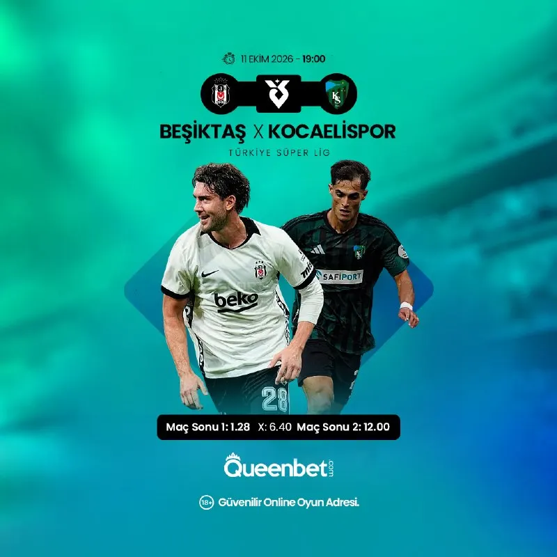 Queenbet Telegram: ⚽️ Süper Lig 7. Hafta ⏰ 19:00 Beşiktaş - Kocaelispor Ev sahibi baskıyı kurmak…
