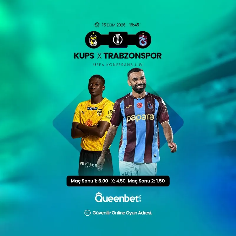 Queenbet Telegram: 🇹🇷 Avrupa mesaisi başlıyor! 🏆 UEFA Konferans Ligi ⏰ 19:45 KuPS - Trabzonspor…