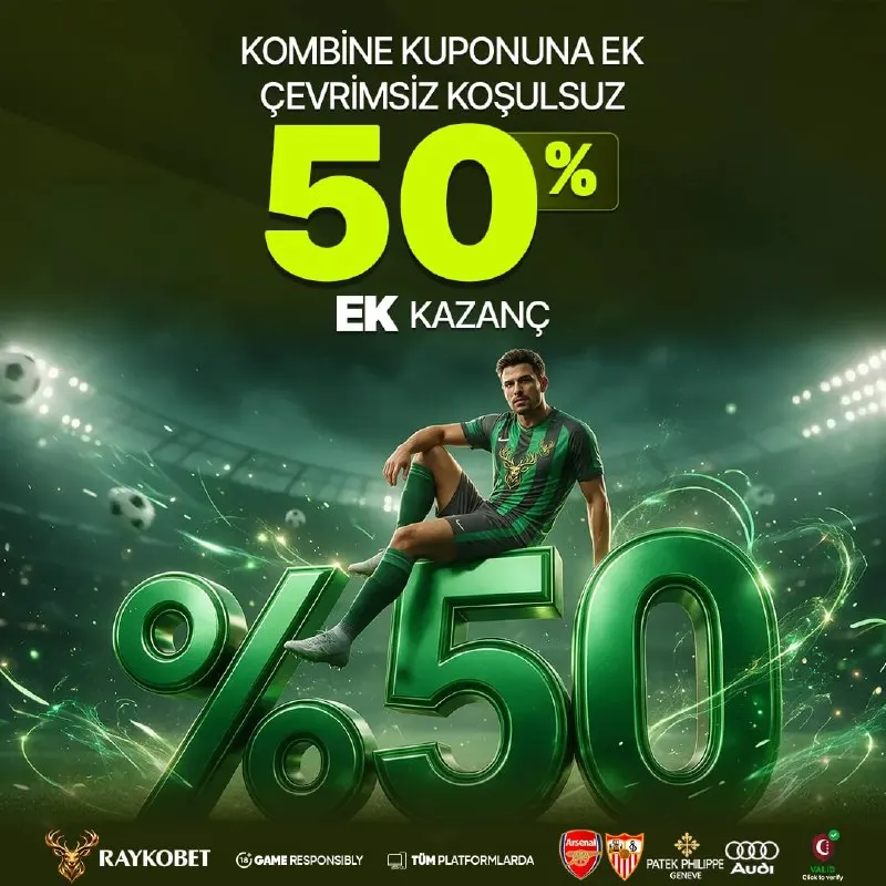 Raykobet Telegram: 🔣5️⃣0️⃣ 🔠🅰️🔠🔠🅰️ 🔠🔠🅰️🔠 ⚽️ KOMBİNE KUPONLARA ÖZEL ORAN YÜKSELTME! 🪙 Kombinendeki…