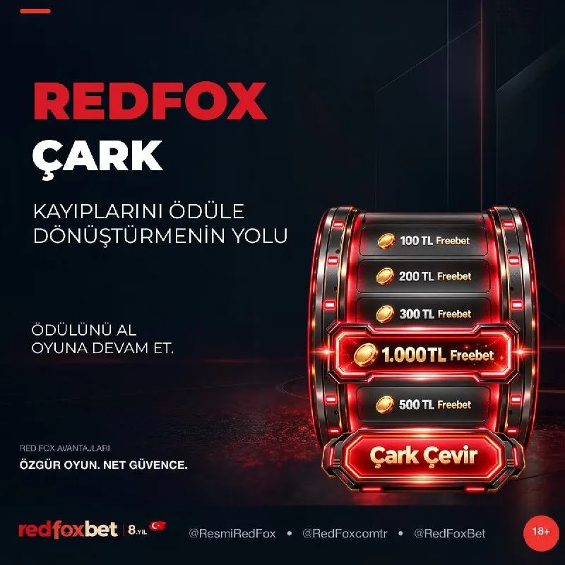 Redfoxbet Telegram: REDFOX ÇARK Kayıplarınızı ödüle dönüştürmenin yolu RedFox Çark'tan geçiyor!…