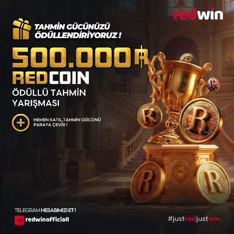 Redwin Telegram: 5⃣0⃣0⃣.0⃣0⃣0⃣ 0️⃣ ödüllü tahmin yarışmamızda kazananlar belli oldu ! 🪙 Doğru…