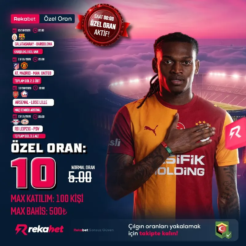 Rekabet Telegram: 🔥ŞAMPİYONLAR LİGİ ÖZEL ORAN KOMBİNESİ🔥 🕚 13.10.2026 00:00'DA AKTİF! ⚽️…