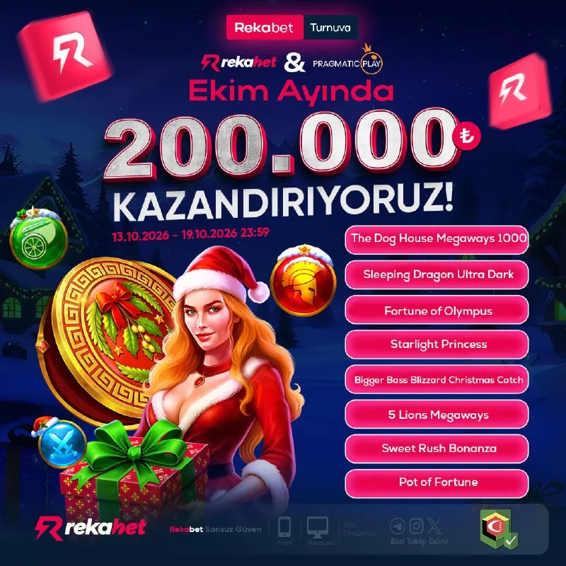 Rekabet Telegram: 🔥Haftanın Yeni Pragmatic Play Turnuvası Başladı! 📅 Turnuva Tarihleri…