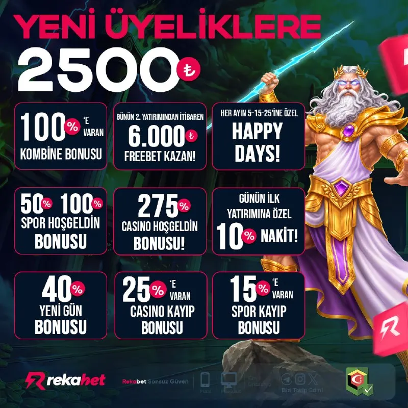 Rekabet Telegram: 🔥KAZANÇ FIRSATLARı SENİ BEKLİYOR! 🔥 🎁 Yeni üyelere özel 2.500₺ fırsatı! 💸…