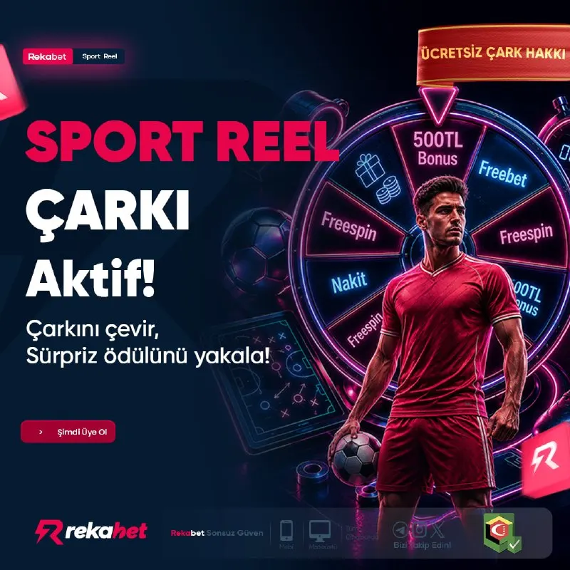 Rekabet Telegram: 🎡 Sport Reel ile Çark Dönmeye Hazır! 🎯 Hedefi tamamla! 🎰 Ücretsiz çarkını…
