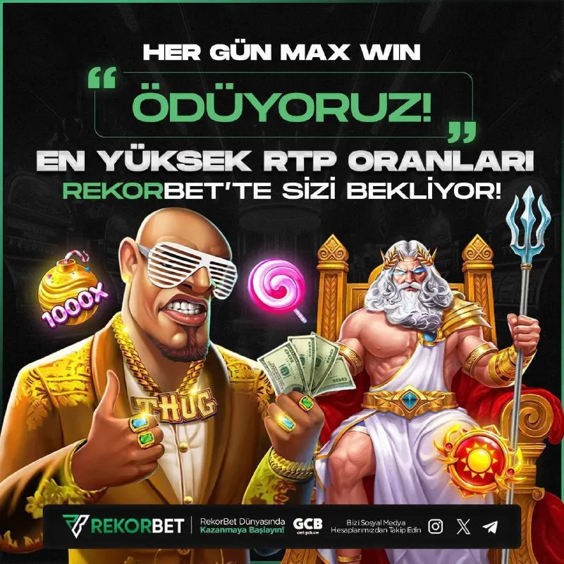 Rekorbet Telegram: 👑 REKORBET İLE HER GÜN EN AZ 1 MAX WİN ÖDÜYORUZ! 🎲 EN YENİ VE EN YÜKSEK RTP''Lİ…