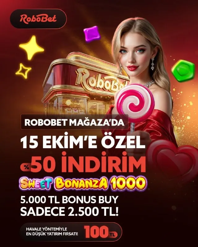 Robobet Telegram: 🚀 ROBOBET MAĞAZADA 00.00'A KADAR GEÇERLİ DEV İNDİRİM DEVAM EDİYOR! ⚡️️ 5000 TL…
