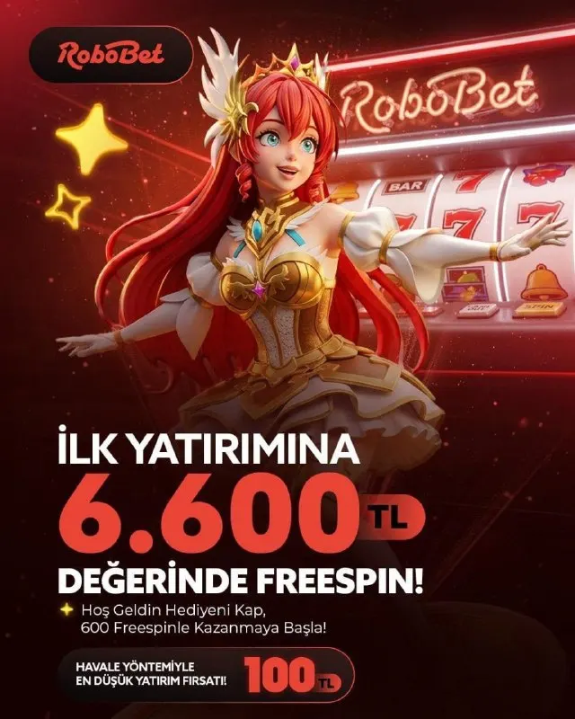 Robobet Telegram: 🎰 ROBOBET'TE İLK YATIRIMINA 6.600 TL DEĞERİNDE HEDİYE FREESPIN! 🎉 Hemen ilk…
