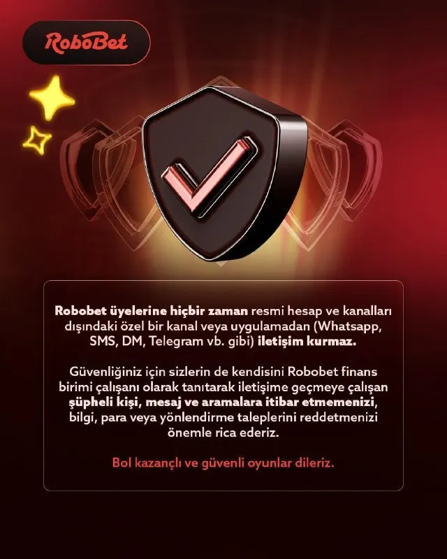 Robobet Telegram: ⚠️ GÜVENLİĞİNİZ İÇİN ÖNEMLİ UYARI ⚠️ ➡️ Robobet sizlerle yalnızca resmi sosyal…