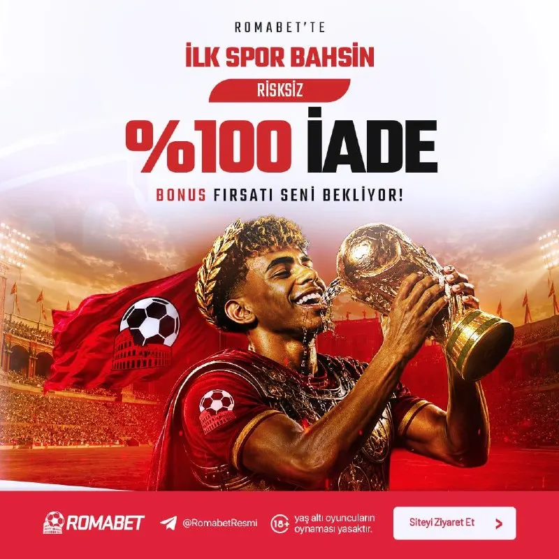Romabet Telegram: ⚽️%100 RİSKSİZ BAHİS! 🍀Romabet'te spor bahislerine özel ilk kuponda kaybetmek…