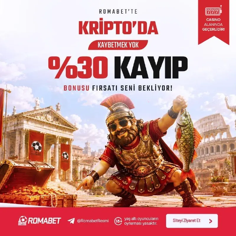 Romabet Telegram: KRİPTO YATIRIMLARINA ÖZEL %30 KAYIP BONUS! 💸Minimum 500₺ ve üzeri kayıplarınız…