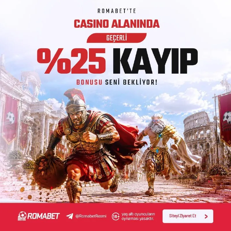 Romabet Telegram: 🛡 ROMABET'TE %25 KAYIP BONUSU! 🛡 💰🔥Kayıpları kazanca dönüştürme zamanı! Casino…