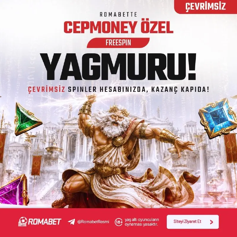 Romabet Telegram: 🔥 CEPMONEY'E ÖZEL DEV FREESPIN FIRSATI! 🔥 CepMoney ile yatırımını yap, Gates Of…