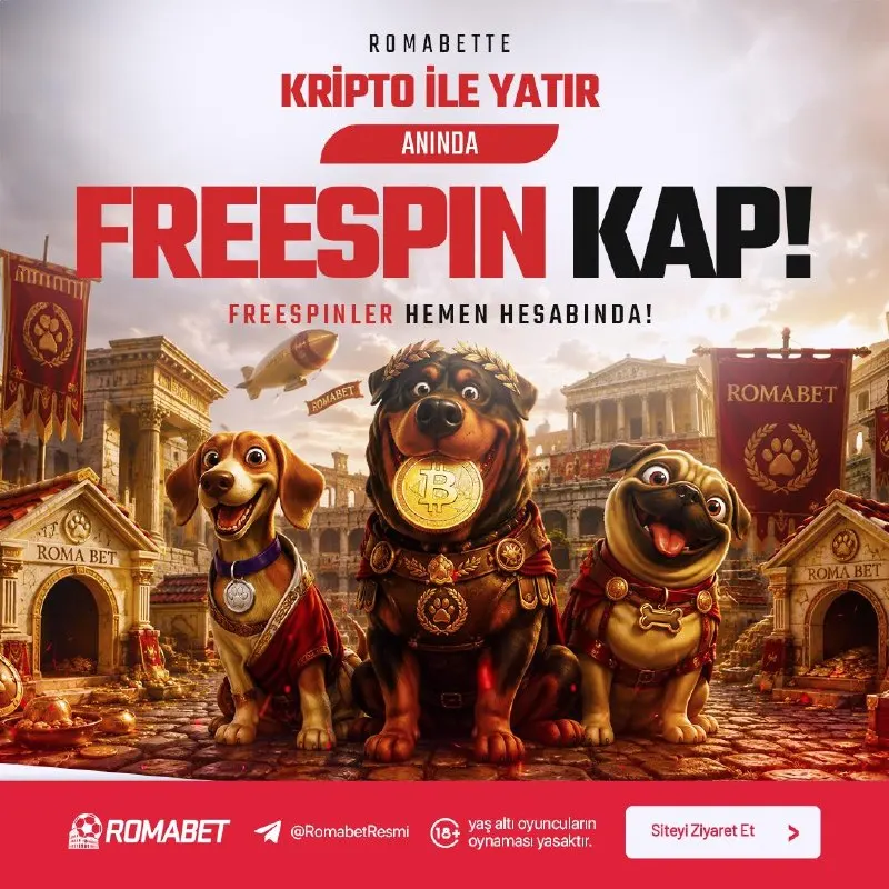 Romabet Telegram: KRİPTO İLE YATIR FREESPİNİ KAP! 🎰Kazandıkça kazananların adresi Romabet!…