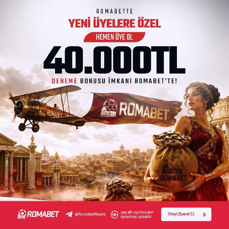 Romabet Telegram: 🚨 ROMA’DAN DENEME BONUSU FIRSAT! 🚨 🎁 TÜRKİYE'DE İLK VE TEK! 40.000 TL çekim…
