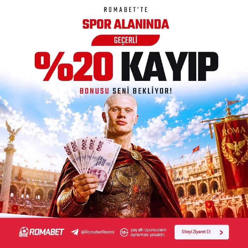 Romabet Telegram: ⚽️%20 SPOR KAYIP BONUSU! 🪙Kayıp Seni Üzmesin! ⛏️Spor Severlere Özel Kayıp…