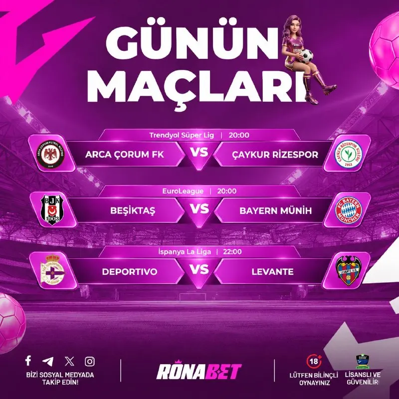 Ronabet Telegram: 💙💙💙💙💙 💙💙💙💙💙💙💙 💜 GÜNÜN MAÇLARI RONABET’TE! ⬅️ 🃏 Futbolun en heyecanlı…