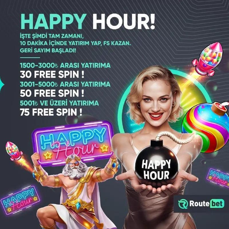 Routebet Telegram: 🚨13:15 - 13:45 & 22:00 - 22:30 ARASI YATIRIMINIZI YAPIN! FREE SPINLERİ KAPIN!🚨…