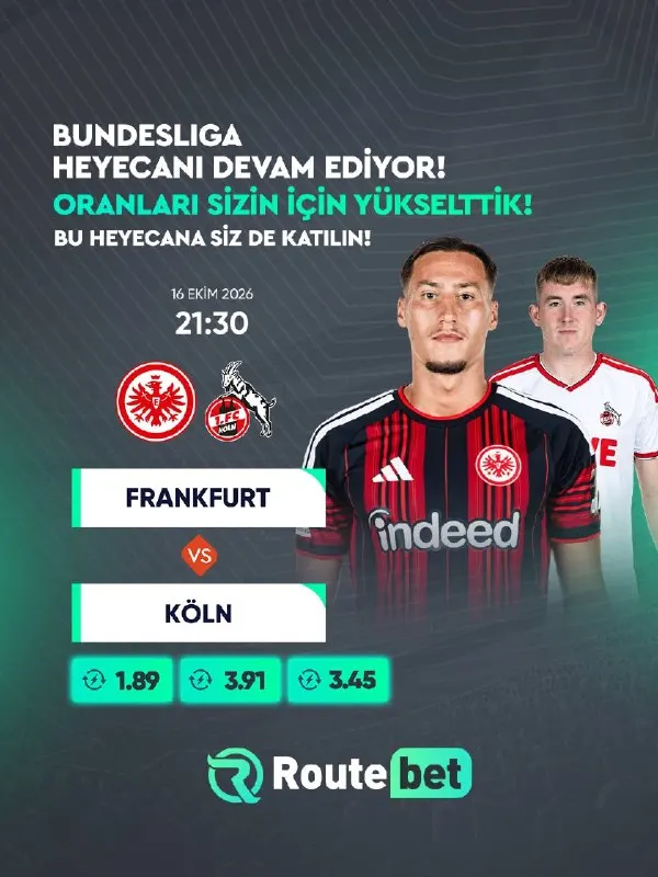 Routebet Telegram: ⚡️ Oranları Yükselttik! 📺 HD Kaliteyle Route TV'de! ✔️ Yüksek Oran Yüksek…