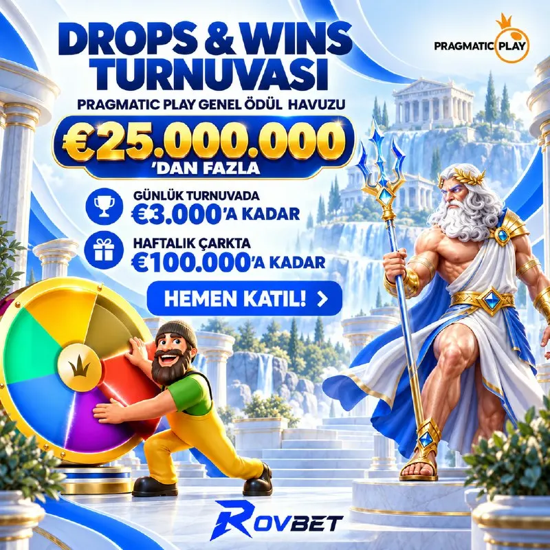 Rovbet Telegram: 🔷🔷🔷🔷🔷🔷🔷🔷🔷 ⭐ DROPS & WINS TURNUVASI ROVBET’TE! ⭐ 🩵 €25.000.000’dan fazla genel…