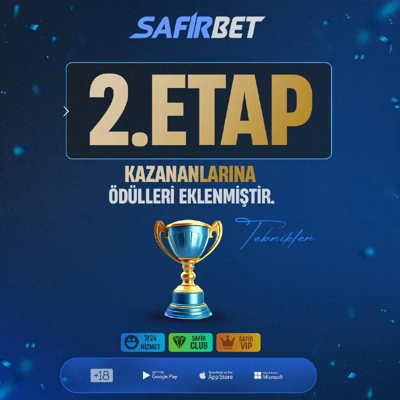 Safirbet Telegram: 2.etap turnuvamızın kazananları eklendi ! bu ay toplamda 2 milyon ₺ dağıtmaya…