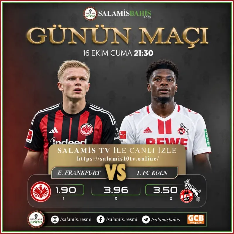 Salamis Bahis Telegram: 📣 #Bundesliga Ligi Günün maci👇 🚀 %100 Spor Hoşgeldin Bonusu! ⭐️ %20 Anlık…